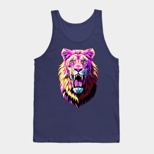 Urban Streetwear Roaring Lion's Head Tank Top